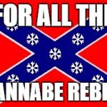 confederate snowflakes | FOR ALL THE; WANNABE REBELS | image tagged in confederate snowflakes | made w/ Imgflip meme maker