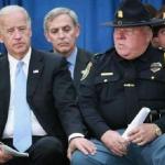 Joe Biden touching cop