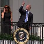 Trump Eclipse no glasses