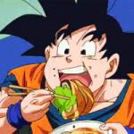 Goku eating 