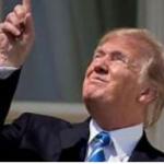 Trump views the eclipse