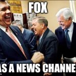 Men Laughing | FOX; HAS A NEWS CHANNEL? | image tagged in memes,men laughing | made w/ Imgflip meme maker