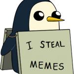 penguin meme theif