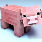 mine craft pig