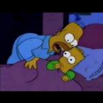 Homero asusta Bart