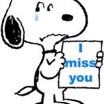 miss you snoopy