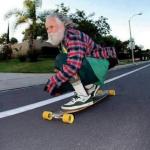 Old man skateboard