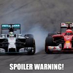 Racing | SPOILER WARNING! | image tagged in racing | made w/ Imgflip meme maker