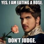 Escape the Night Joey | YES, I AM EATING A ROSE. DON'T JUDGE. | image tagged in escape the night joey | made w/ Imgflip meme maker