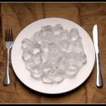 Plate of Ice Cubes