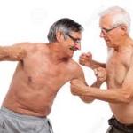 Old men fighting meme