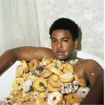 guy in donuts