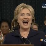 Hillary cackling