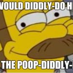 The Diddler | I WOULD DIDDLY-DO HER; IN THE POOP-DIDDLY-ER | image tagged in ned flanders mischievous smile | made w/ Imgflip meme maker