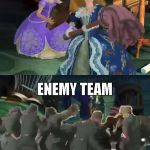 My Team VS Enemy Team | MY TEAM; ENEMY TEAM | image tagged in princess amber vs nazi squad,memes | made w/ Imgflip meme maker