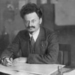 Trotsky at his desk meme