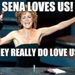 Logging into Kingdom Hearts Union X today had me feeling like Sally Field at the 1984 Oscars  | SENA LOVES US! THEY REALLY DO LOVE US! | image tagged in sally field you really like me | made w/ Imgflip meme maker