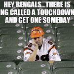 nfl bengals no touchdowns | HEY BENGALS...THERE IS A THING CALLED A TOUCHDOWN...TRY AND GET ONE SOMEDAY | image tagged in nfl bengals no touchdown,bengals,nfl memes | made w/ Imgflip meme maker