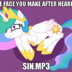 SEND HELP | THE FACE YOU MAKE AFTER HEARING; SIN.MP3 | image tagged in send help | made w/ Imgflip meme maker