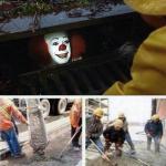 IT Clown Concrete Pour meme