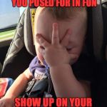I hope this never happens to me... | WHEN THOSE NUDE PHOTOS YOU POSED FOR IN FUN; SHOW UP ON YOUR MOM'S FACEBOOK PAGE | image tagged in frustrated baby,memes,baby,face palm,nude | made w/ Imgflip meme maker