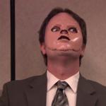 Dwight Schrute The Office CPR Dummy Face Mask Hannibal meme
