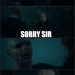 Voldemort & Pettigrew | WHO STOLE MY NOSE; SORRY SIR | image tagged in voldemort  pettigrew | made w/ Imgflip meme maker