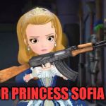 Amber's say when use AK-47 rifle | FOR PRINCESS SOFIA !!! | image tagged in princess amber use ak-47,memes | made w/ Imgflip meme maker