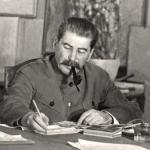 Stalin writing letter