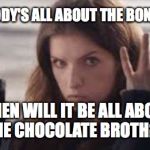 WTF Anna | EVERYBODY'S ALL ABOUT THE BONE BROTH; WHEN WILL IT BE ALL ABOUT THE CHOCOLATE BROTH?? | image tagged in wtf anna | made w/ Imgflip meme maker
