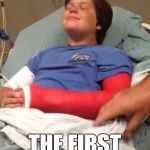 Broken arm boy | THAT FACE WHEN; THE FIRST TIME YOU HAVE DILAUDID | image tagged in broken arm boy,that face when,opiates,don't do drugs,memes | made w/ Imgflip meme maker