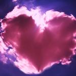 pink heart cloud in heaven