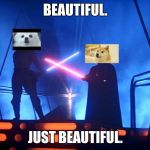 Lightsaber | BEAUTIFUL. JUST BEAUTIFUL. | image tagged in lightsaber | made w/ Imgflip meme maker