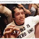 young arnold smoking weed meme