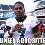 Mike Vick | YOU NEED A DOG SITTER? | image tagged in mike vick | made w/ Imgflip meme maker