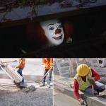 Pennywise concreted meme