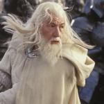 Gandalf the White weilding sword