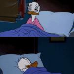 donald duck bed doubt meme