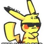 Pikachu swag | CAUGHT THEM ALL; FEEL LIKE A PRO | image tagged in pikachu swag | made w/ Imgflip meme maker