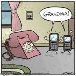 Grandma Bell | image tagged in grandma phone,telephone,mountain bell,yellow front,t g  y,meme | made w/ Imgflip meme maker