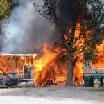 trailer home burns