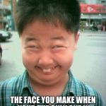 funny kid smile | THE FACE YOU MAKE WHEN YOUR THE ONLY ONE IN THE HOUSE WITH YOUR PHONE | image tagged in funny kid smile | made w/ Imgflip meme maker