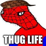 Spooder man | THUG LIFE | image tagged in spooder man,scumbag | made w/ Imgflip meme maker