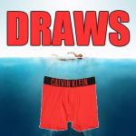 You'll never go in the water again | DRAWS | image tagged in jaws,pun,bad pun,underwear | made w/ Imgflip meme maker
