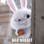 Secret Life of Pets - Snowball | BAD RABBIT | image tagged in secret life of pets - snowball | made w/ Imgflip meme maker