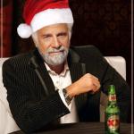 most interesting man in a Santa hat