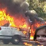 Disaster Girl Burning Van