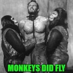 Charlton Heston dirty ape | MONKEYS DID FLY OUT OF MY BUTT | image tagged in charlton heston dirty ape | made w/ Imgflip meme maker