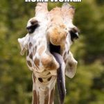 Derp giraffe  | HOME WORK... | image tagged in derp giraffe | made w/ Imgflip meme maker