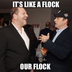 Weinstein Spacey Party | IT’S LIKE A FLOCK; OUR FLOCK | image tagged in weinstein spacey party | made w/ Imgflip meme maker